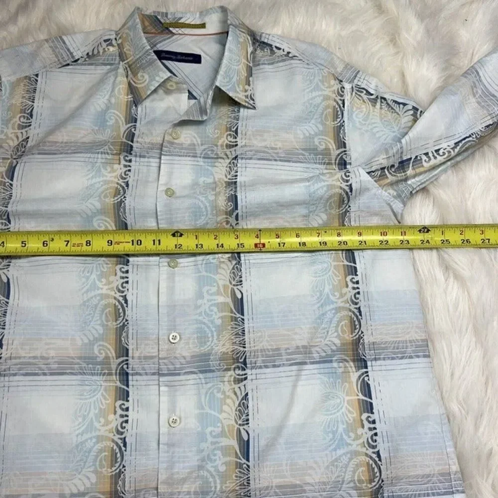Tommy Bahama Button Up Mens Medium Paisley Long Sleeve Shirt Silk Cotton Blend - Picture 6 of 9
